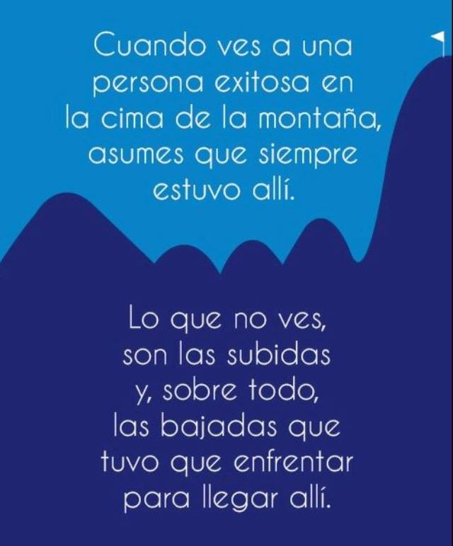SUBIR A LA MONTAÑA HA COSTADO UN ESFUERZO---