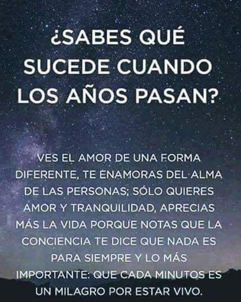 SABES QUE SUCEDE CUANDO PASAN LOS AÑOS