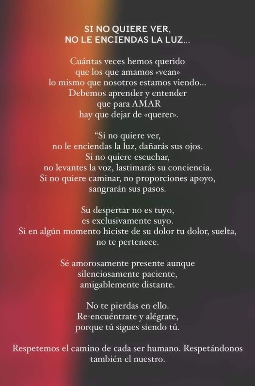 SI NO QUIERE VER- NO ENCIANDAS LA LUZ