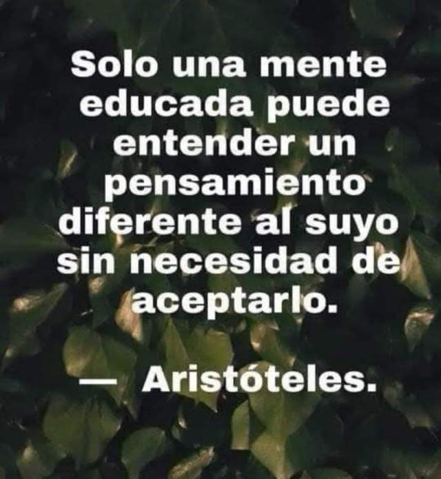 Solo una mente educada- Aristóteles-